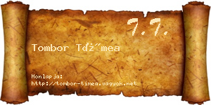 Tombor Tímea névjegykártya